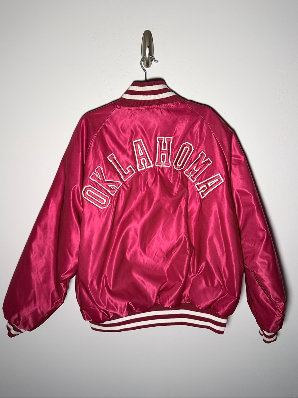 Vintage 80'a BUTWIN Oklahoma Sooners satin bomber jacket XXL (2XL) - Picture 6 of 11